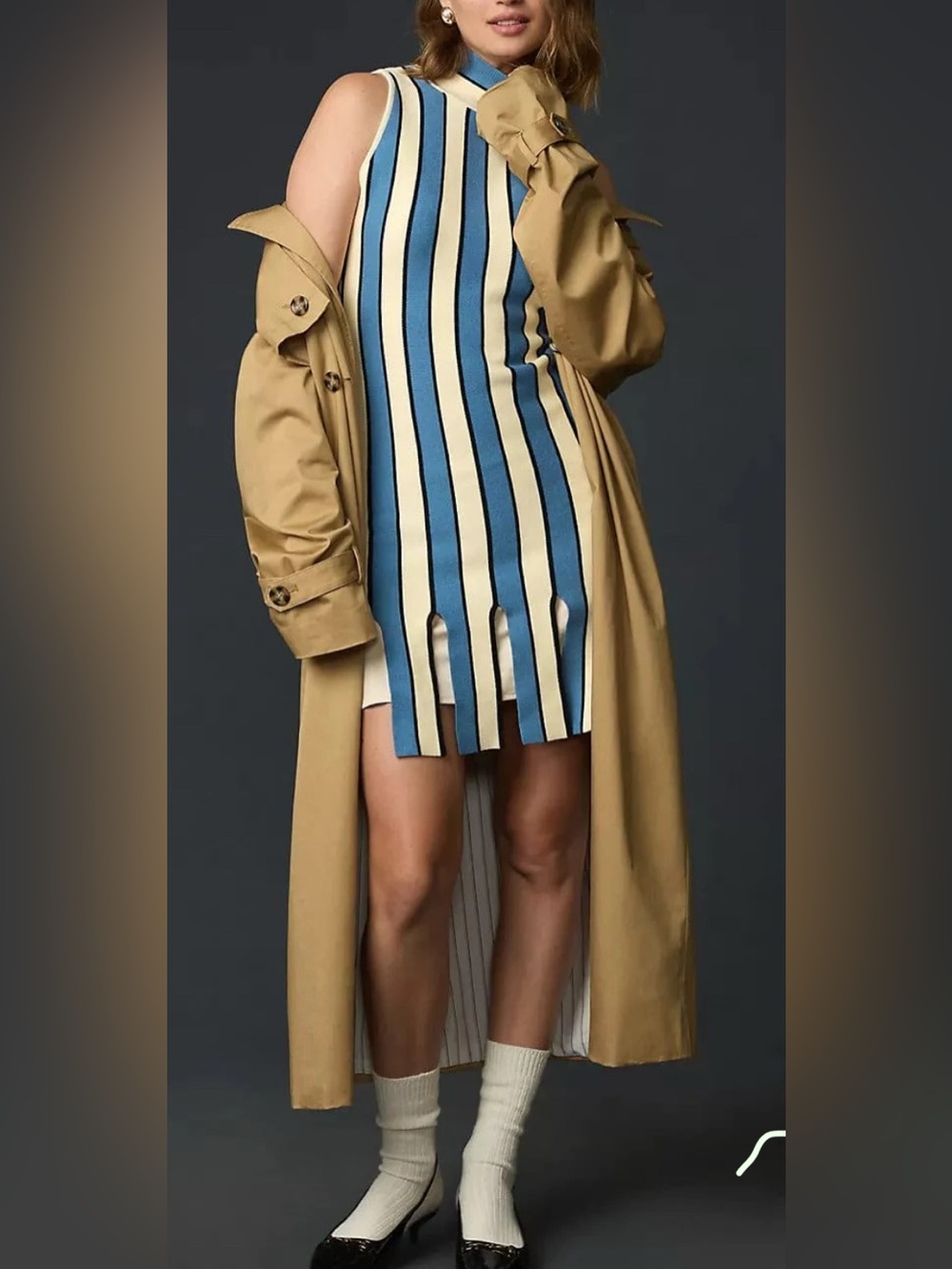 Eva Franco mock neck mini dress